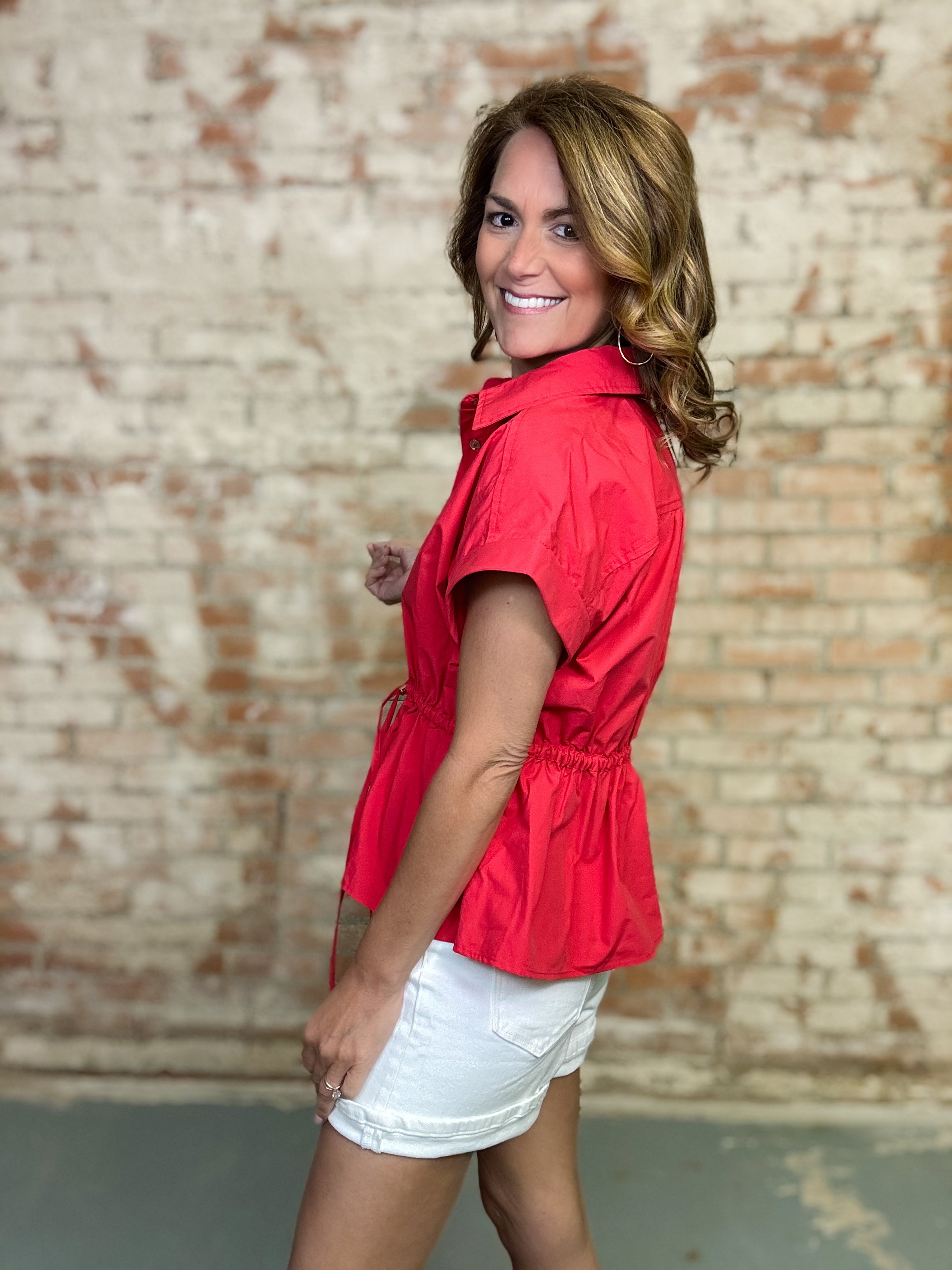 Elianna Peplum Top