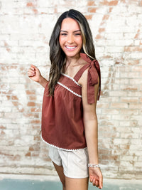 Haley Square Neck Tie Top