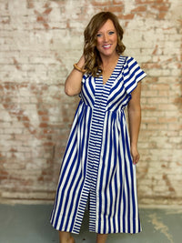 Indie Stripe Midi Dress