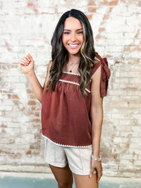 Haley Square Neck Tie Top