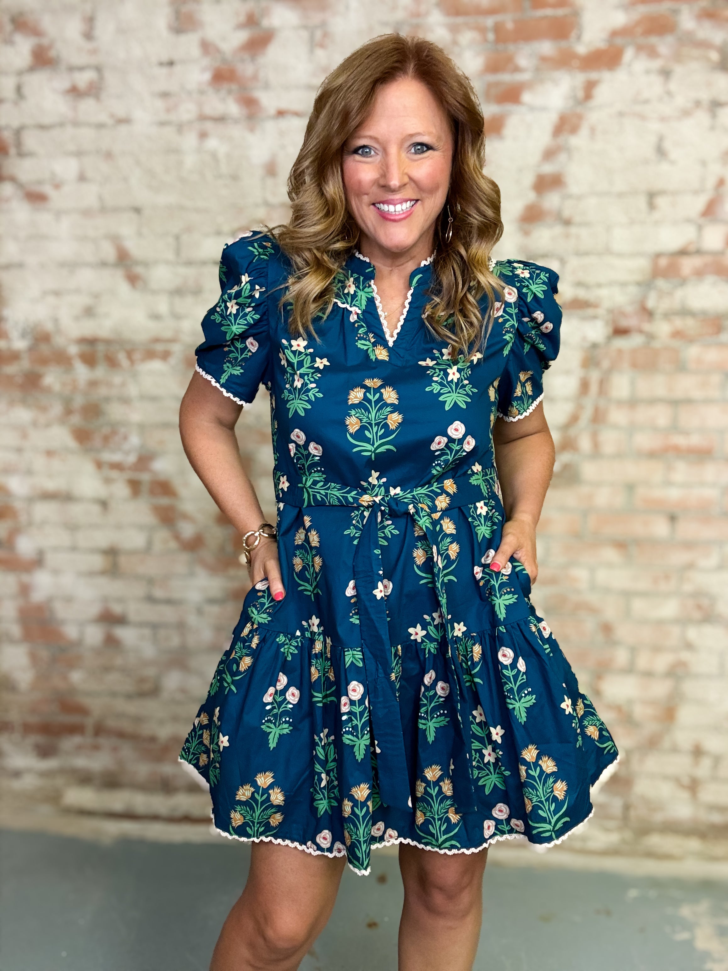 Raygon Floral Dress