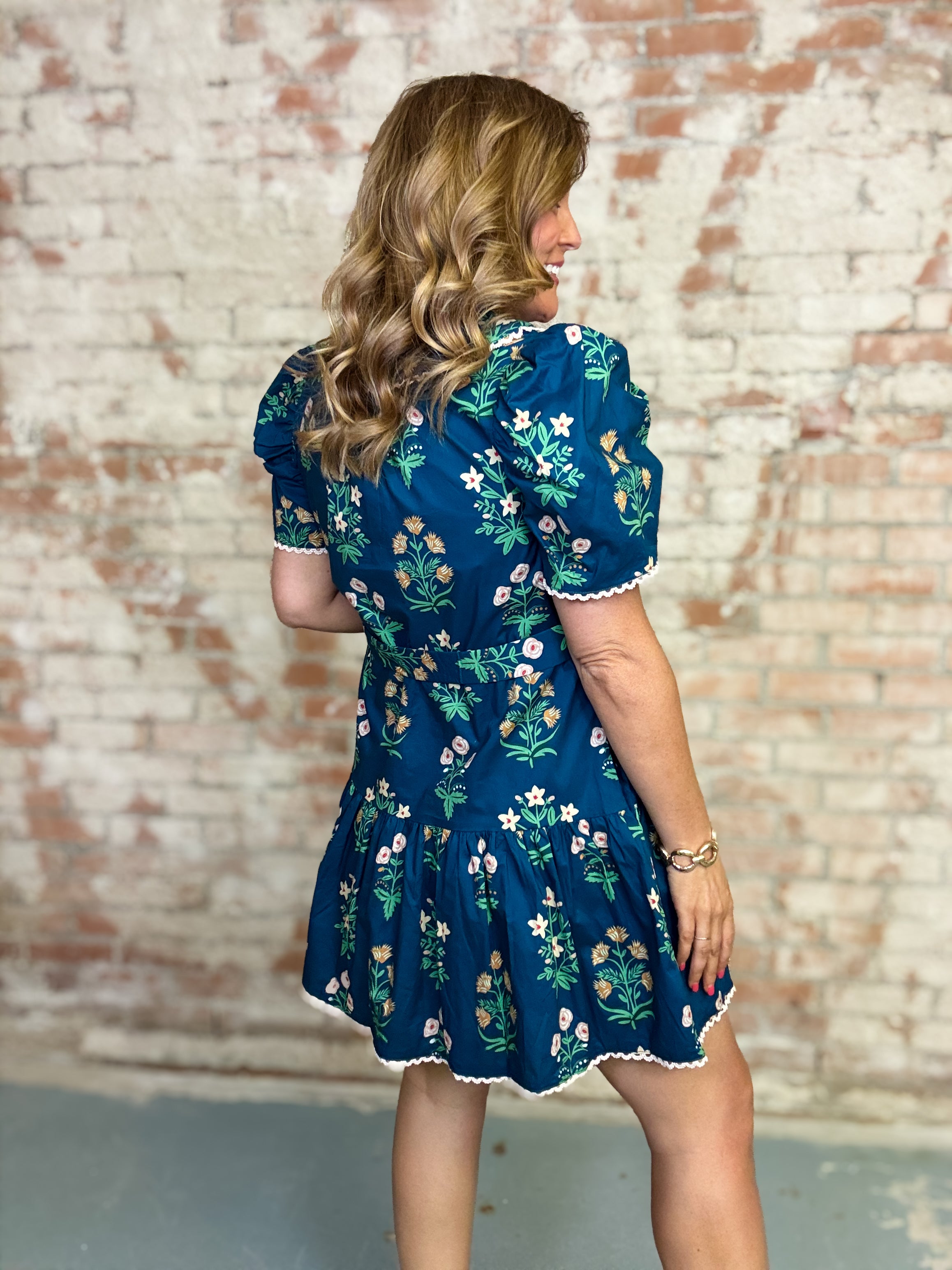 Raygon Floral Dress