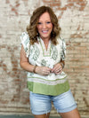 Anna Mixed Print Top