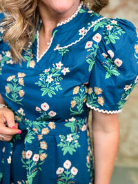 Raygon Floral Dress