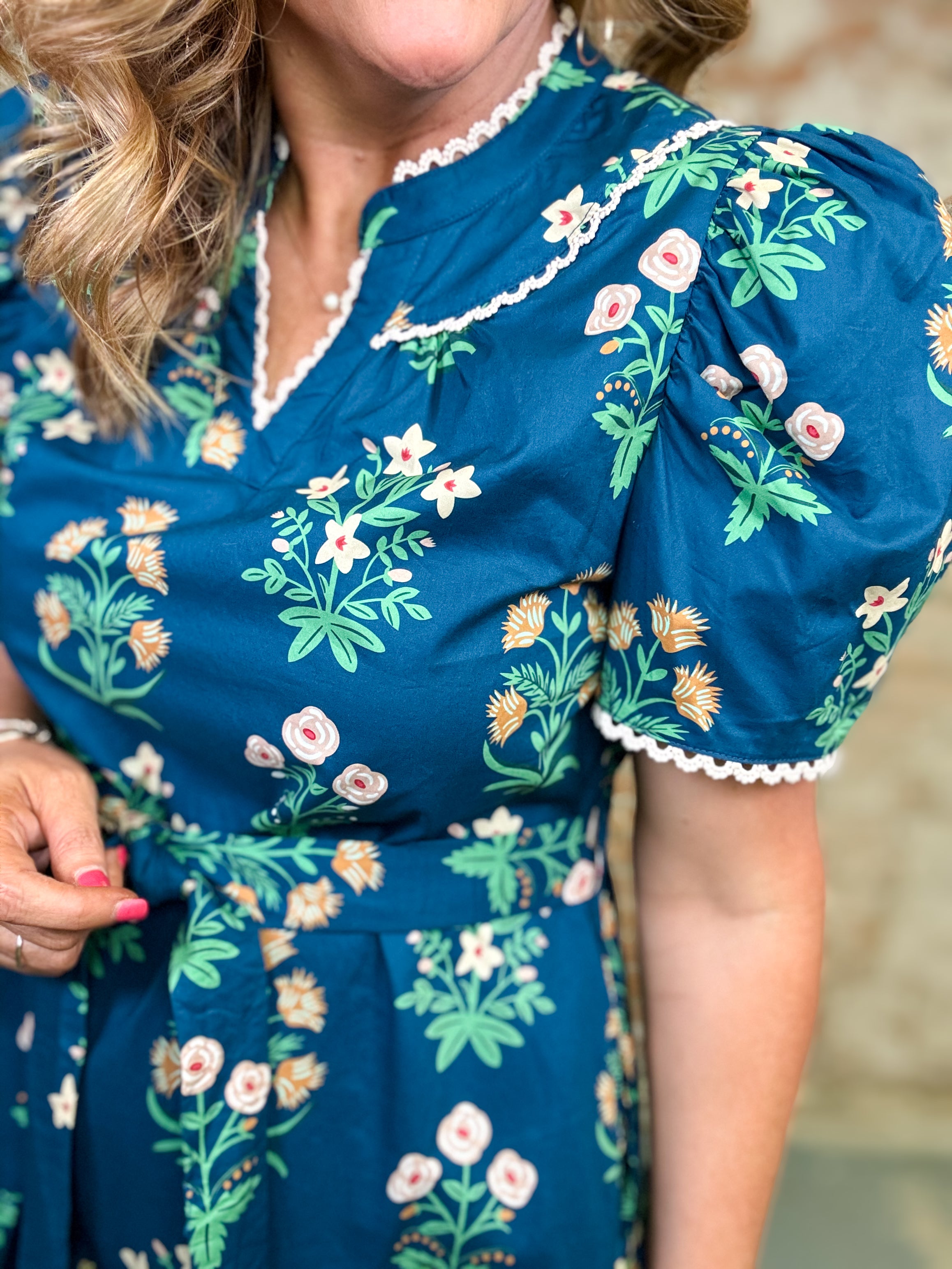 Raygon Floral Dress