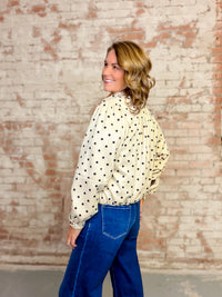THML Ethel Polka Dot Suede Jacket