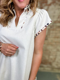 Roland Linen Leopard Dress