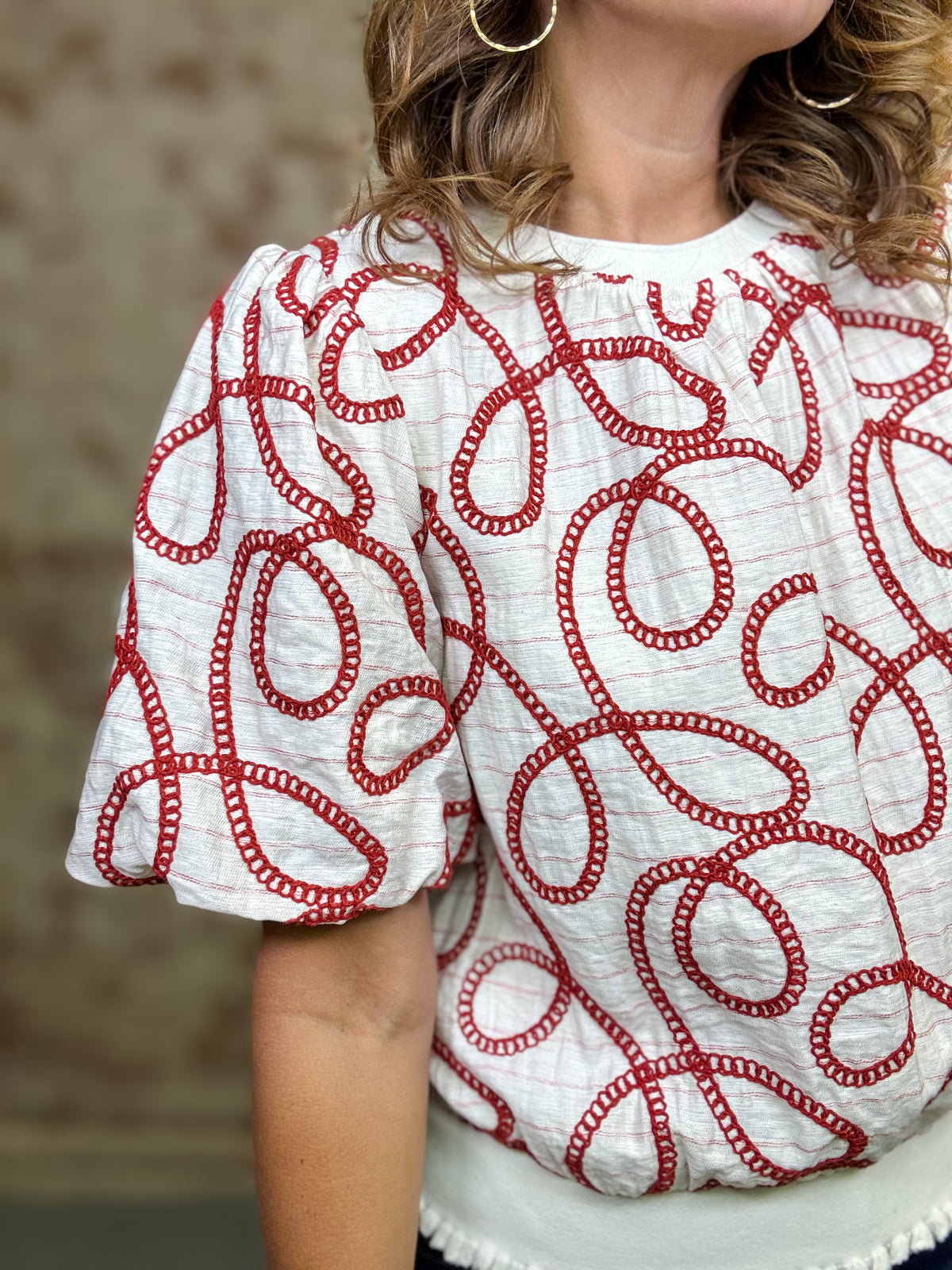 Gabriella Bubble Sleeve Top
