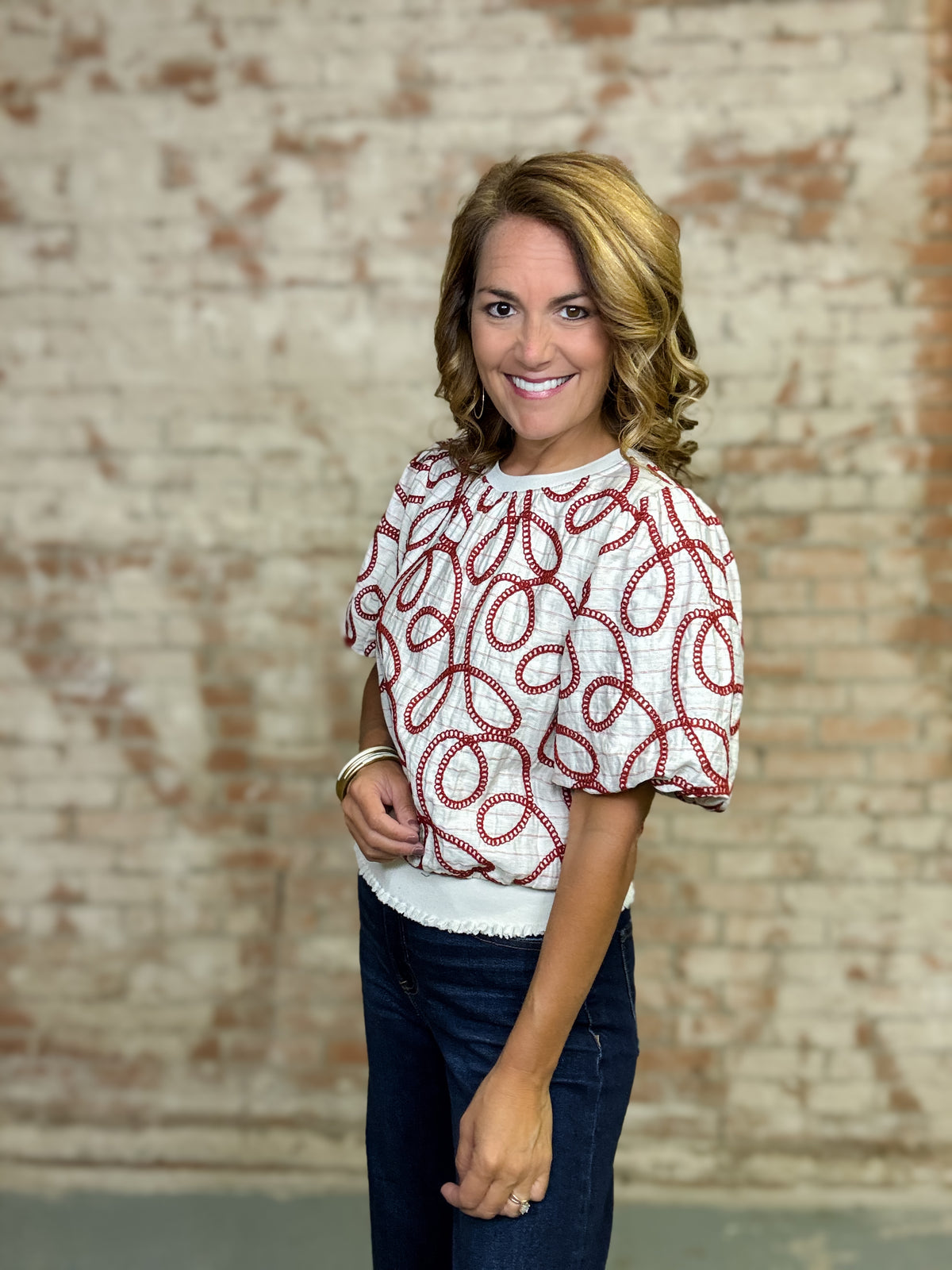 Gabriella Bubble Sleeve Top