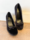 Madeline Black Velvet Pump Heels