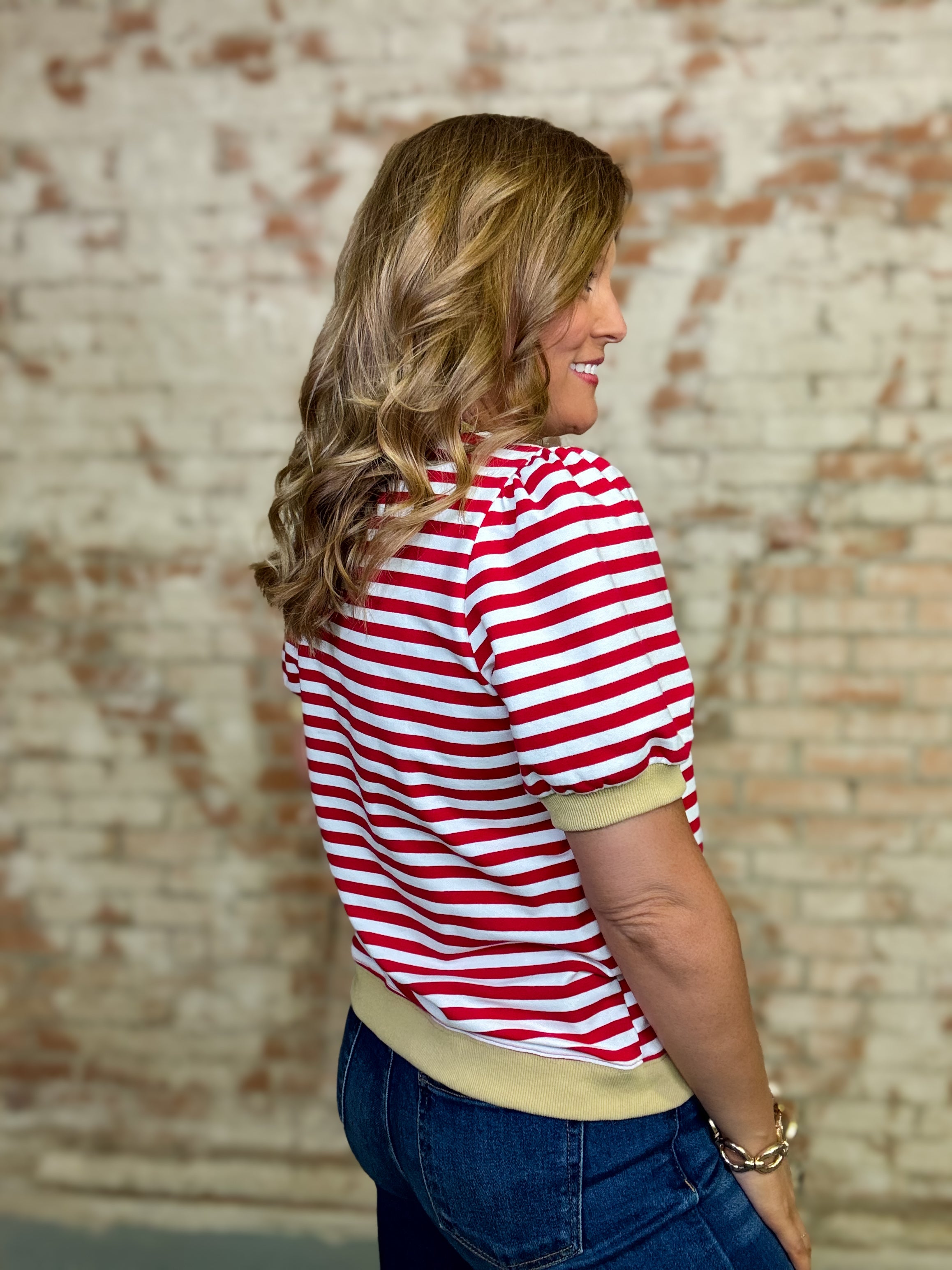 Nancy Stripe Casual Top