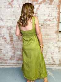 Mary Solid Smocked Dress