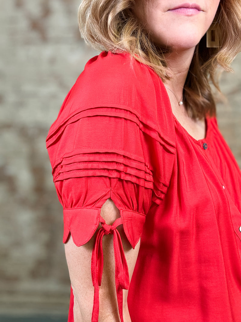 Deanna Scallop Sleeve Top