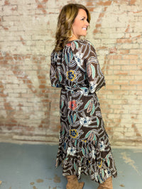 THML Lorena Floral Midi Dress