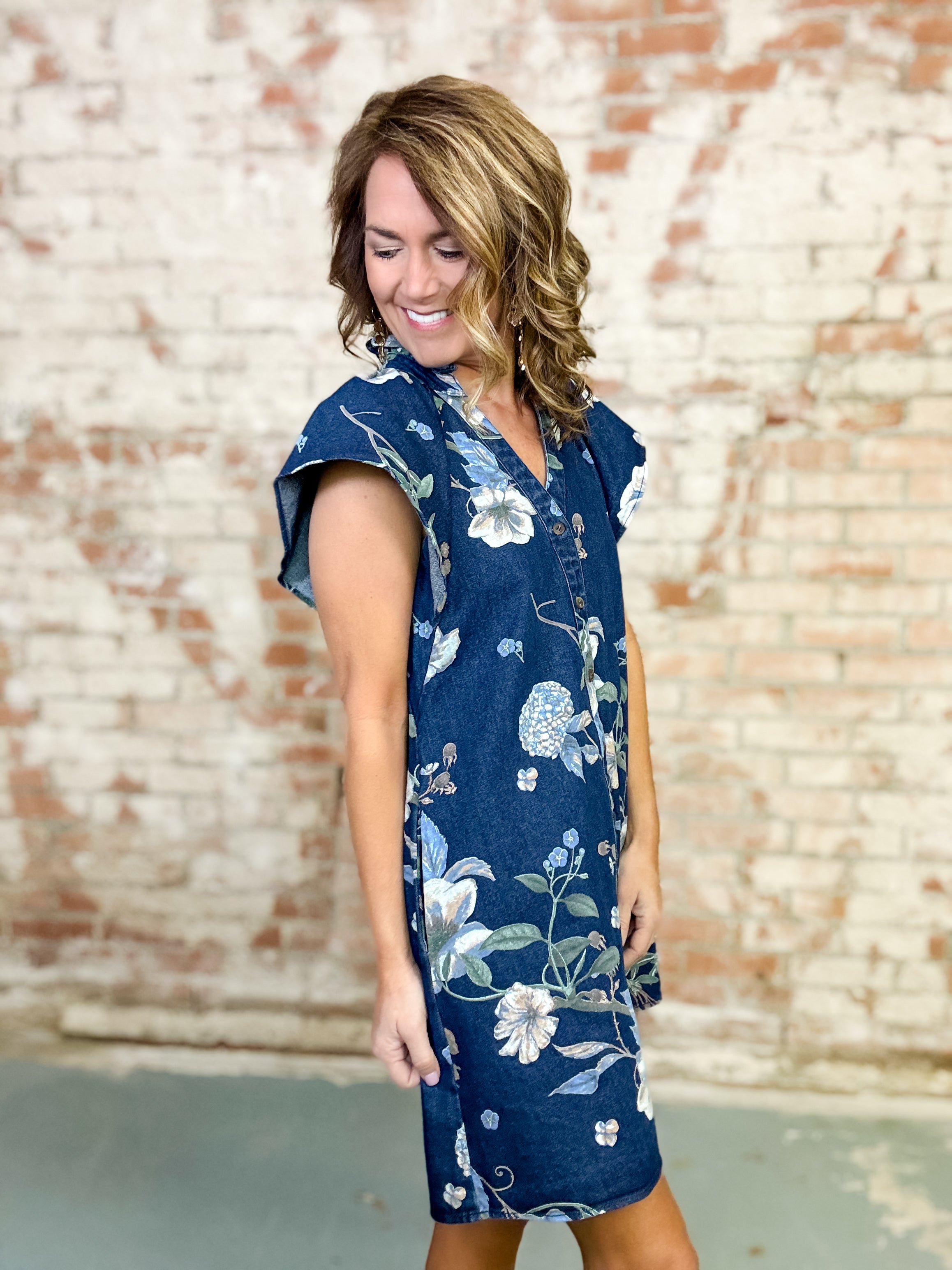Rilee Floral Denim Dress