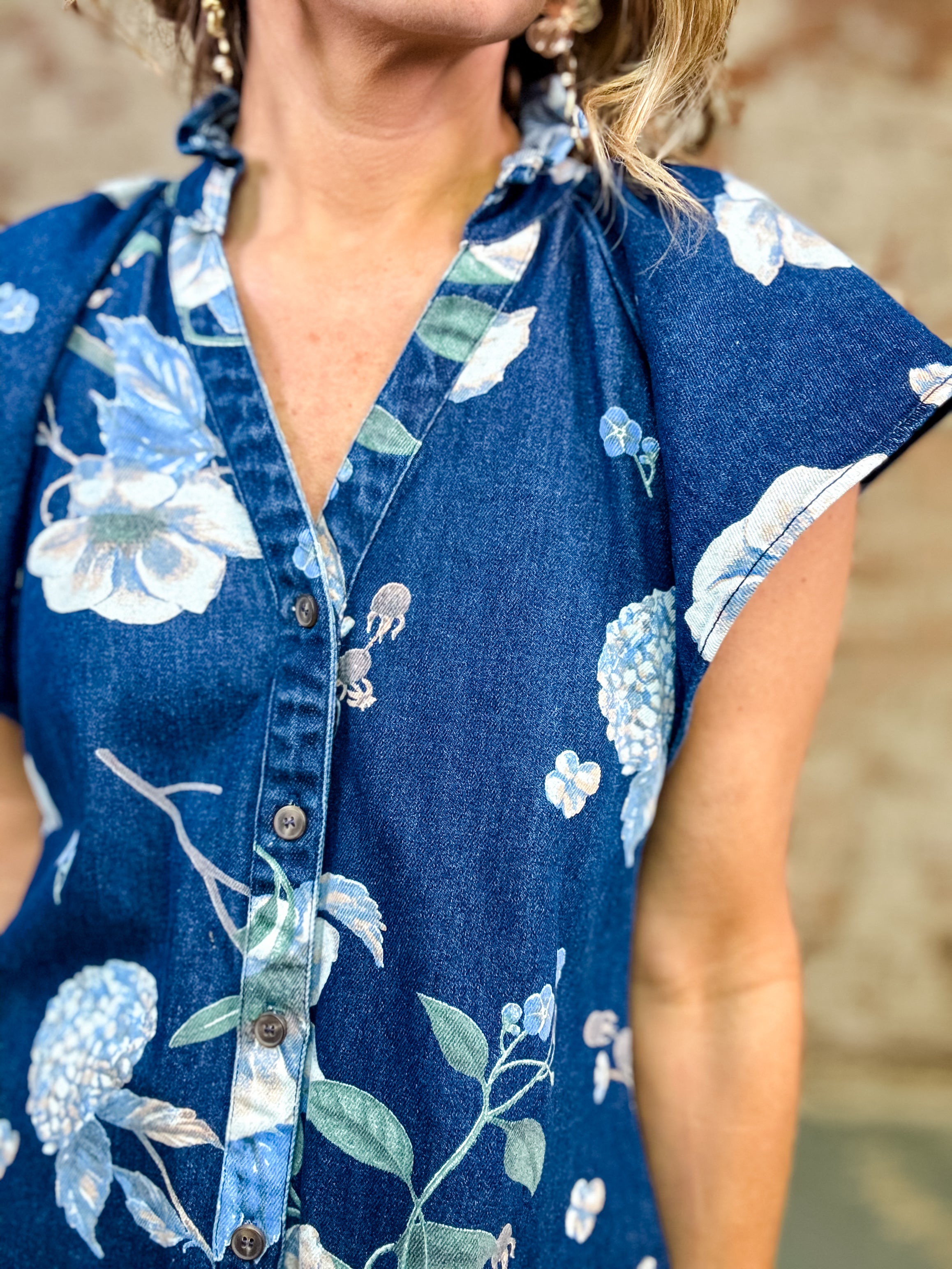 Rilee Floral Denim Dress