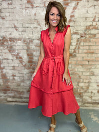Amorelle Solid Midi Dress