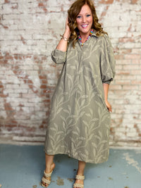 Rhonda Solid Jacquard Dress