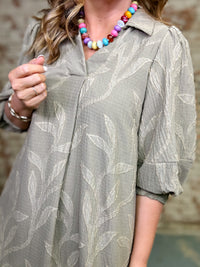 Rhonda Solid Jacquard Dress