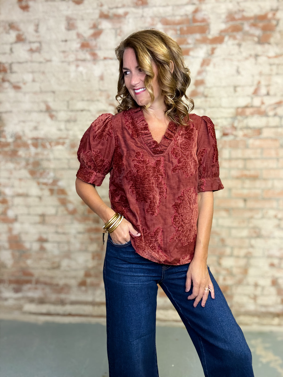 Audree Textured Top