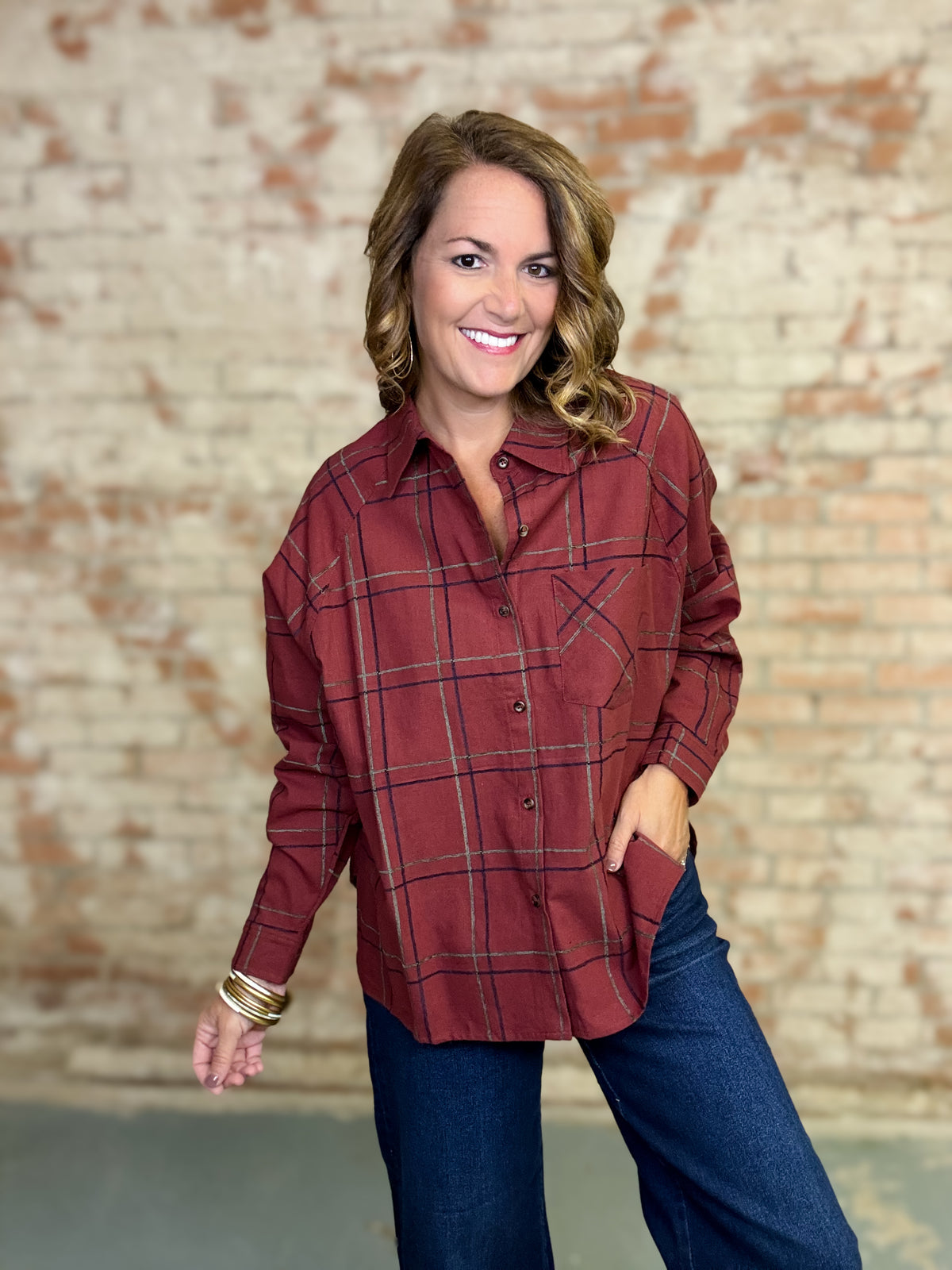 Jody Button Down Top