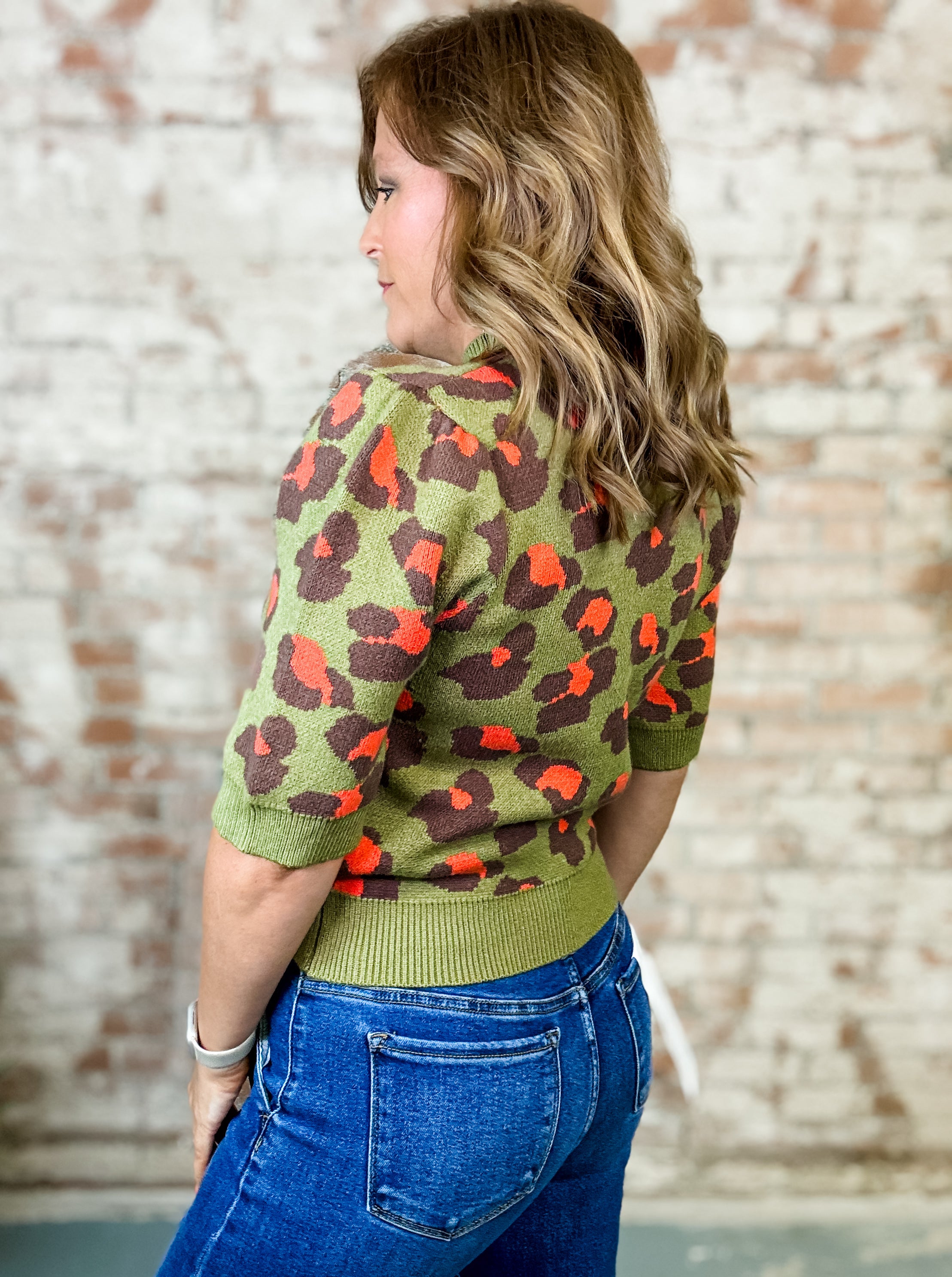 THML Fawn Animal Print Top