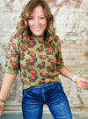 THML Fawn Animal Print Top