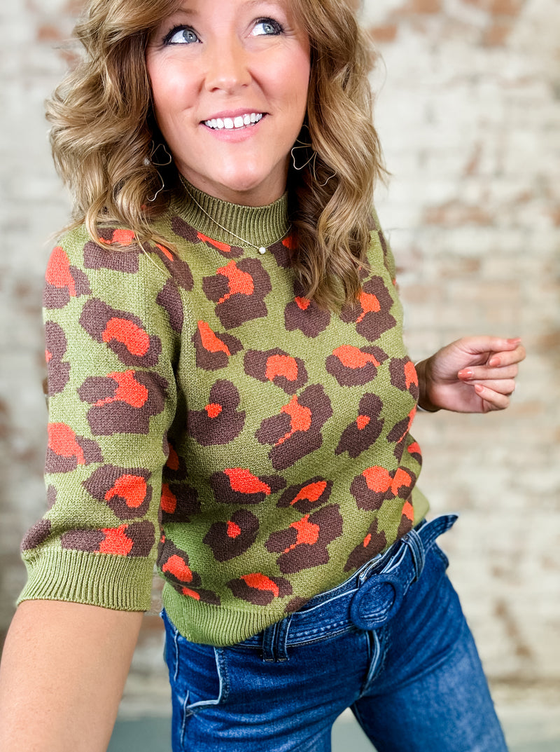 THML Fawn Animal Print Top