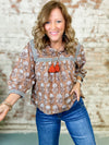 THML Harvest Print Top