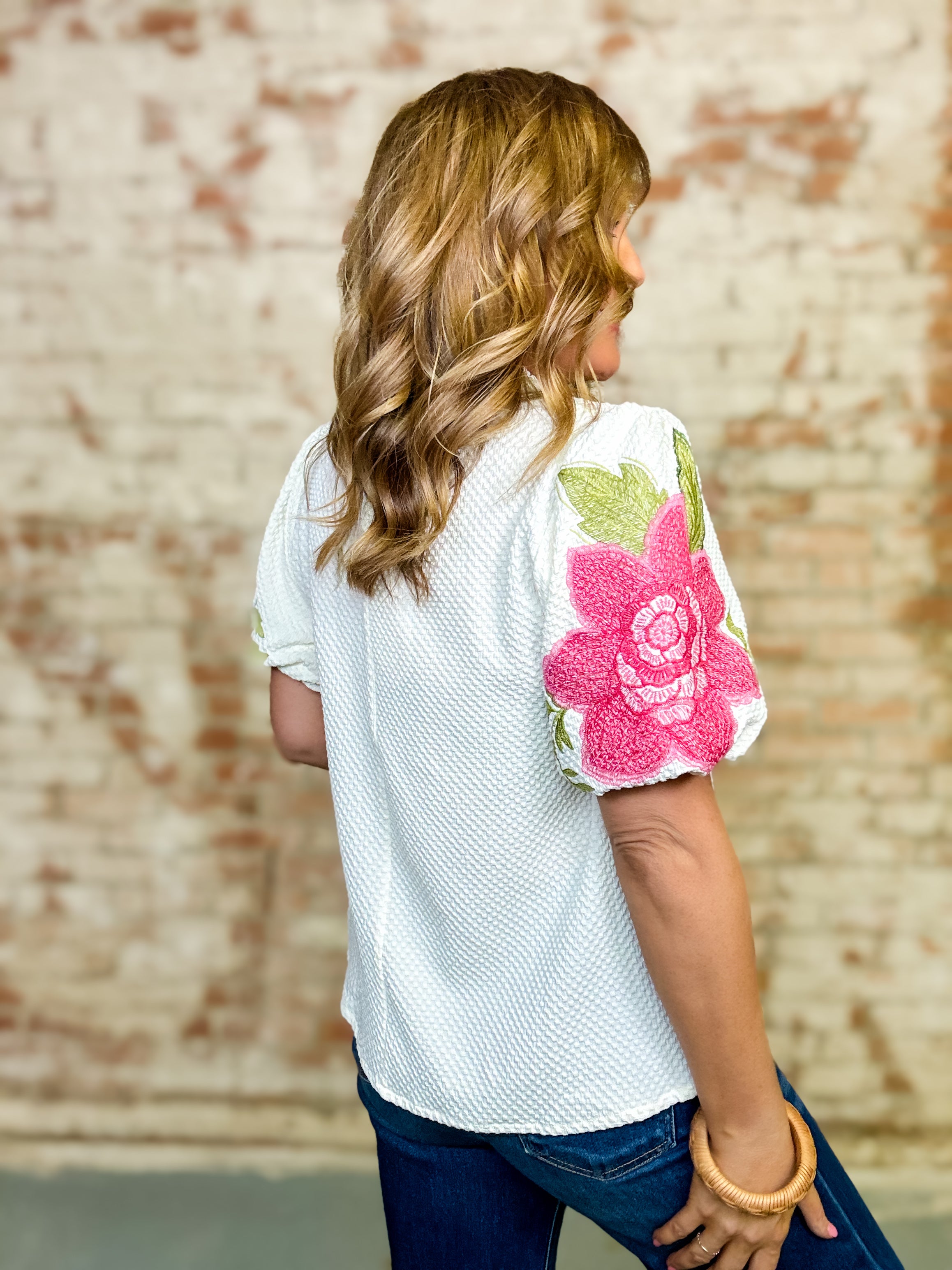 Angelina Jacquard Top
