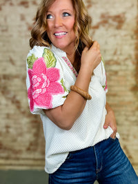 Angelina Jacquard Top