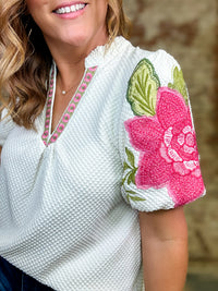 Angelina Jacquard Top