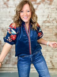 THML Maven Puff Sleeve Top