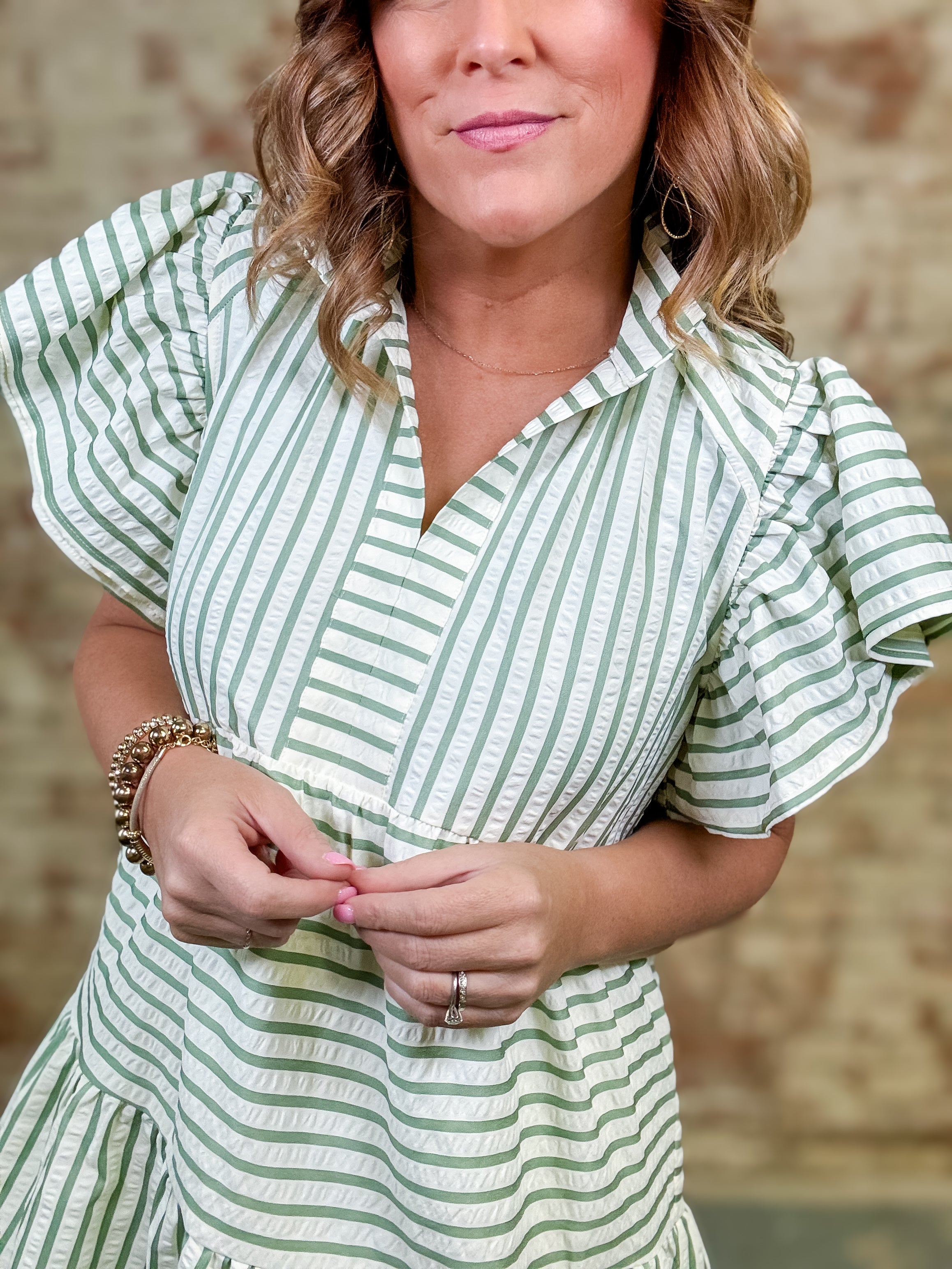 Colby Striped Babydoll Dress