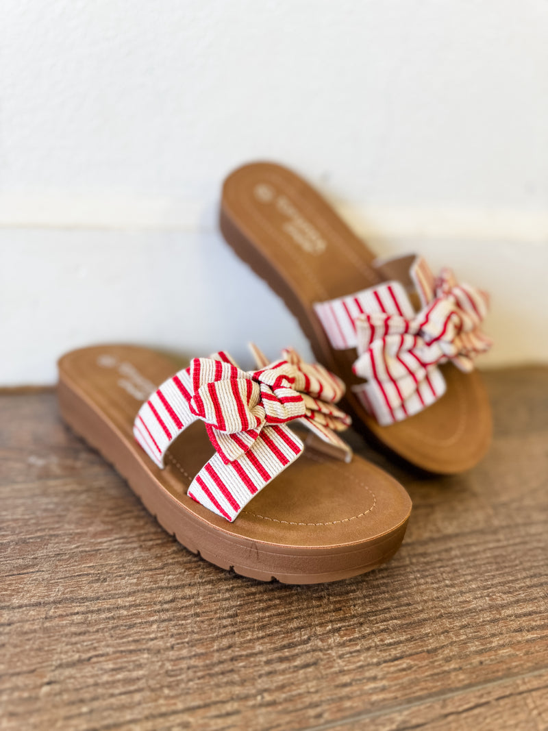 Susie Stripe Bow Sandal