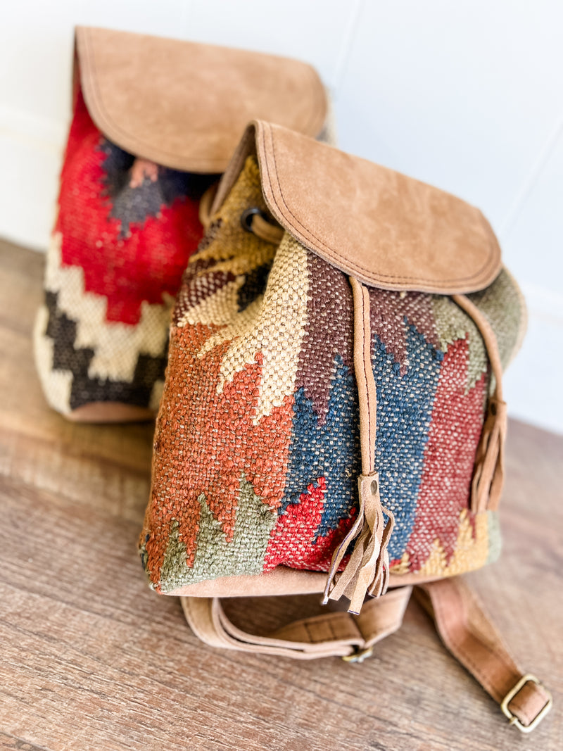 Ramona Jute Tapestry Backpack