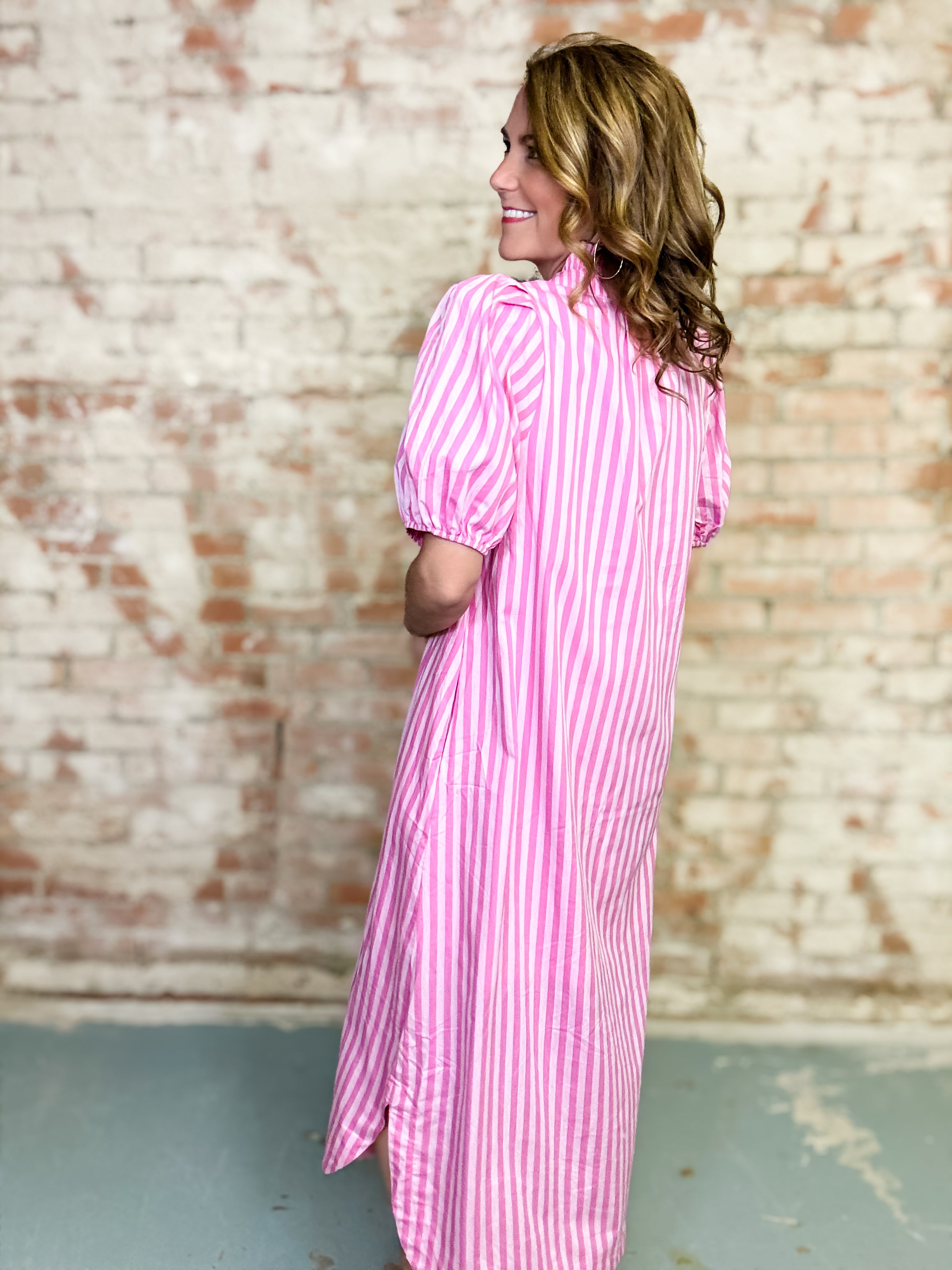 Margaret Puff Sleeve Midi Dress