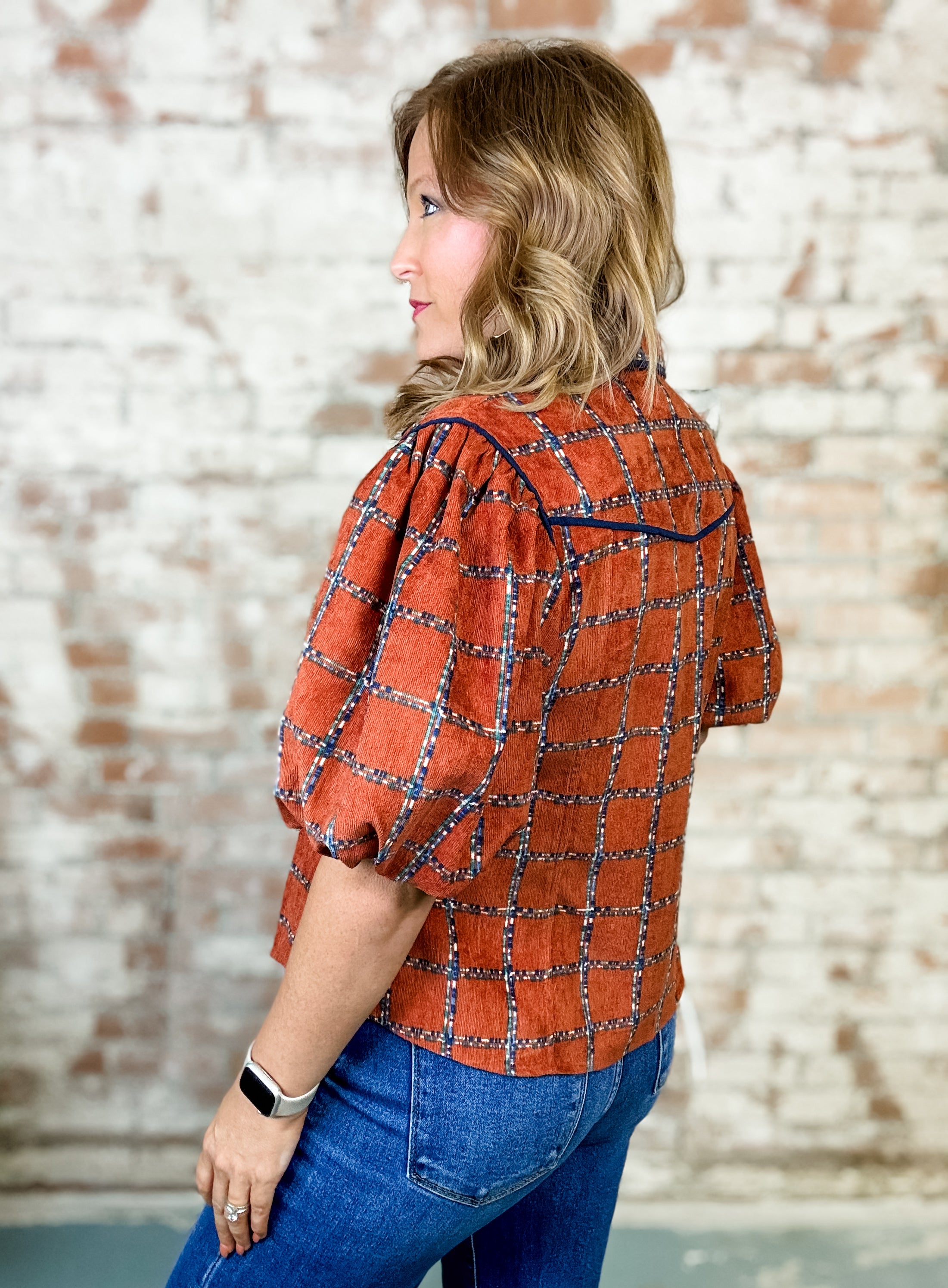 THML Selah Plaid Top