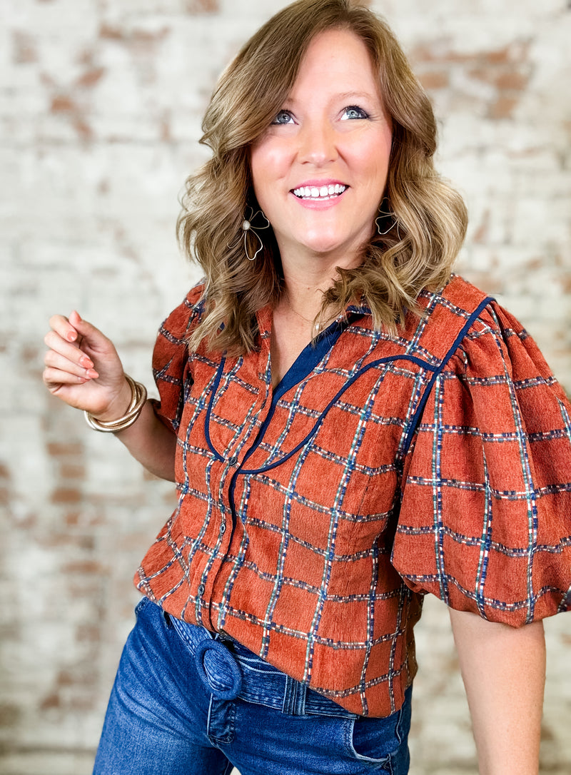 THML Selah Plaid Top