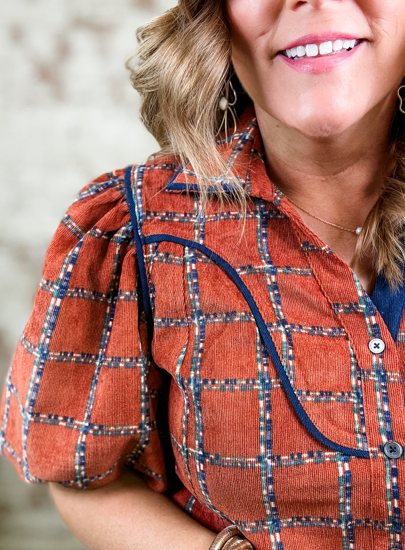 THML Selah Plaid Top