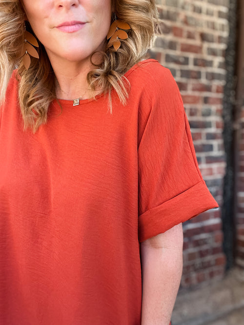 Curvy Scoop Neck Solid Top