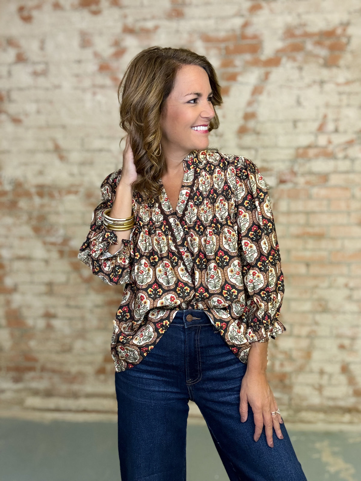 Serena Boho Floral Top