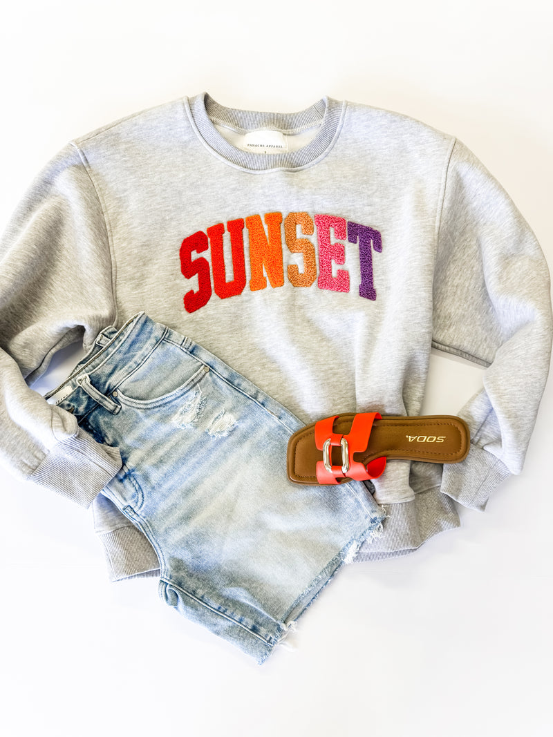 Sunset Embroidered Pullover