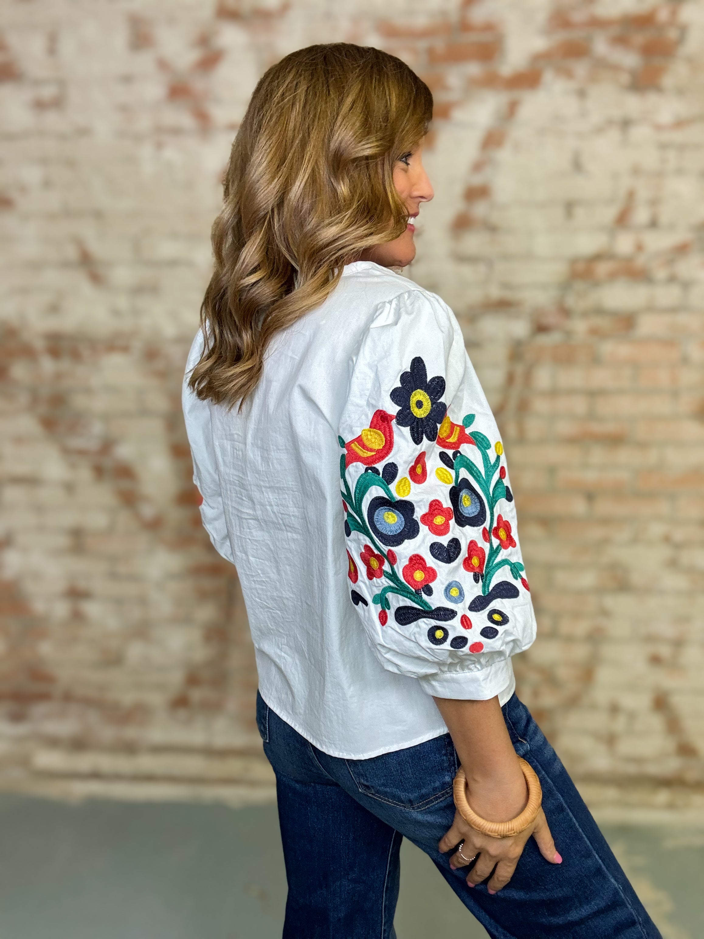 Neely Embroidered Top