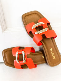 Feng Orange Sandal