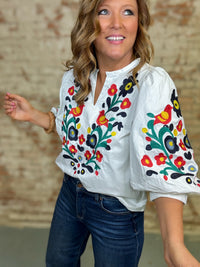 Neely Embroidered Top