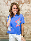 Farrah Star Patch Mineral Washed Top