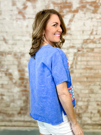 Farrah Star Patch Mineral Washed Top