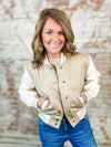 Janie Suede Bomber Jacket