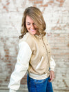 Janie Suede Bomber Jacket